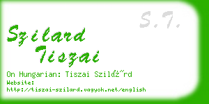 szilard tiszai business card